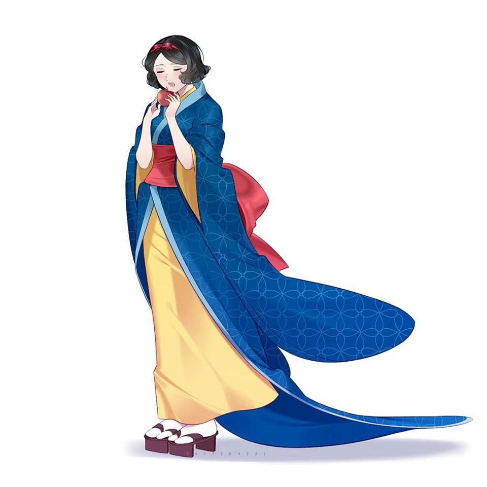 Disney Princess Kimonos Fan Art