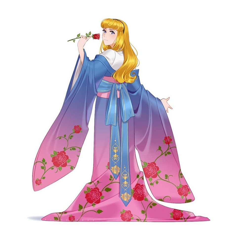 Disney Princess Kimonos Fan Art