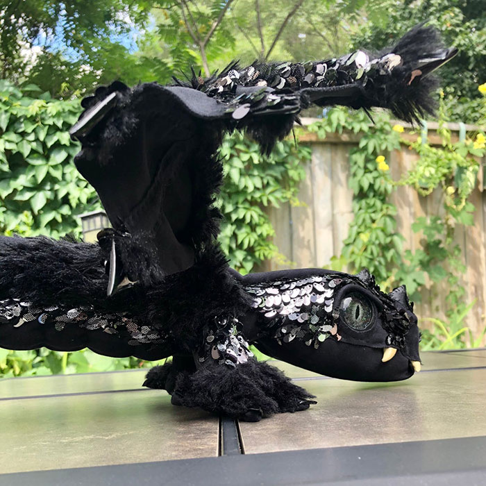 Handmade One Of A Kind Black Dragon