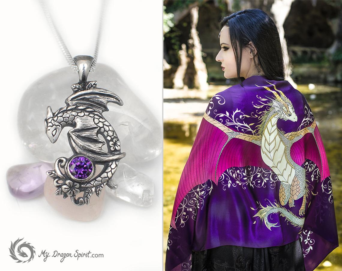 Dragon Scarf and Necklace Sets