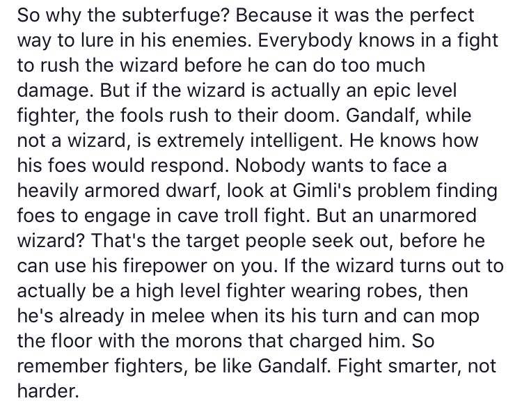 Proof That Gandalf Was Not a Wizard