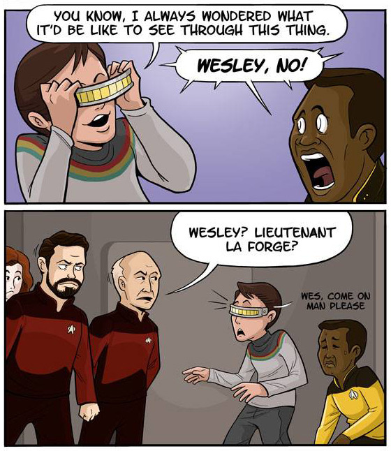 Geordis Visor in Star Trek: TNG Comic