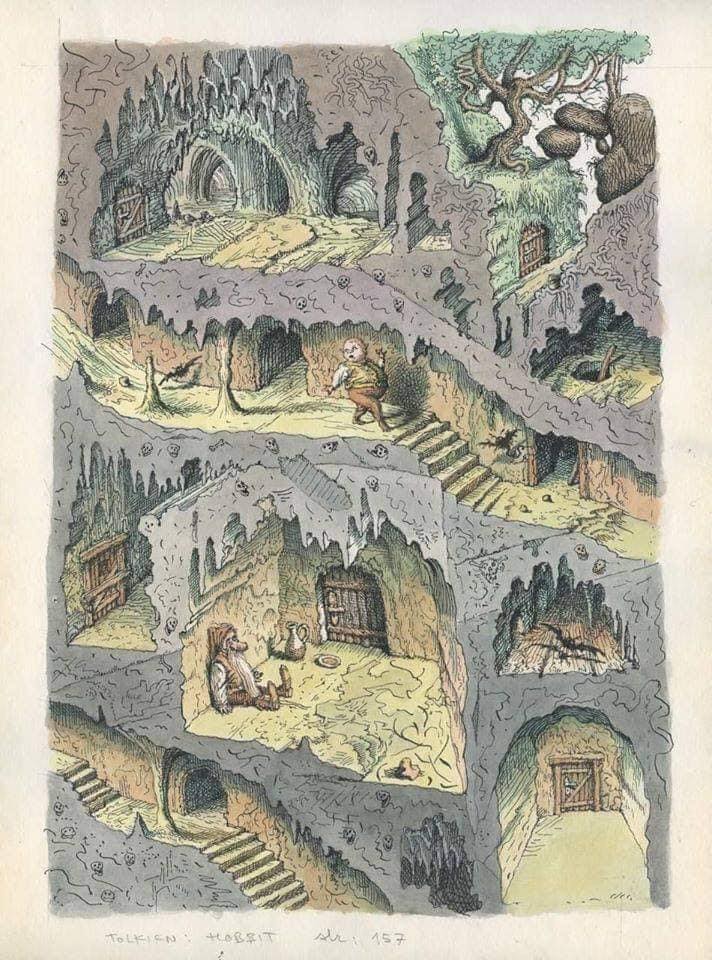 Illustrations for an Unpublished Version of The Hobbit