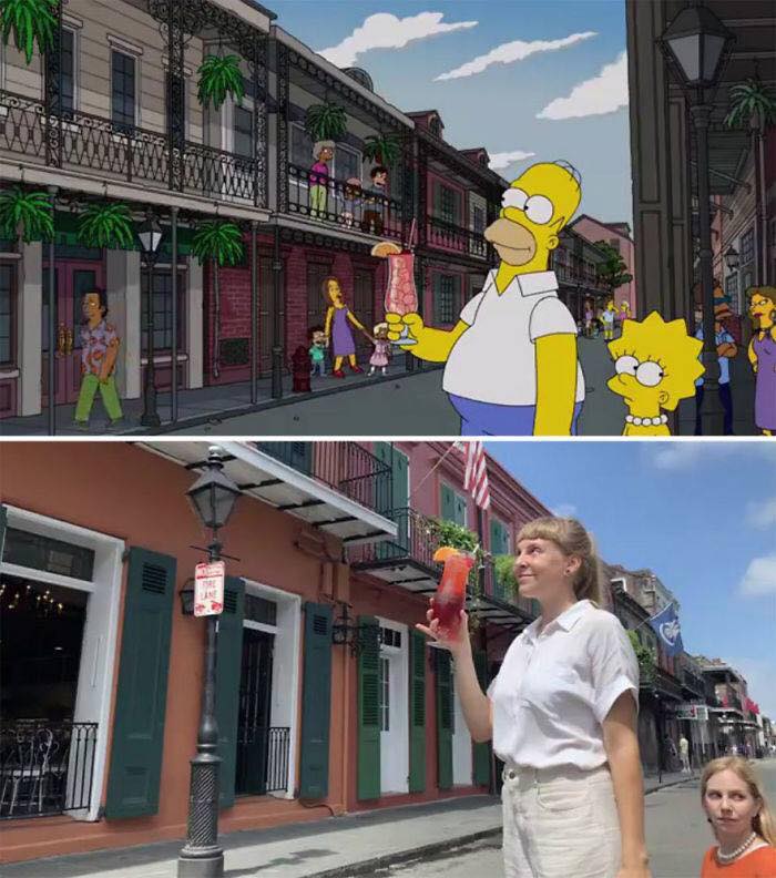 Shot for Shot Recreation of Homer Simpsons Food Tour of New Orleans