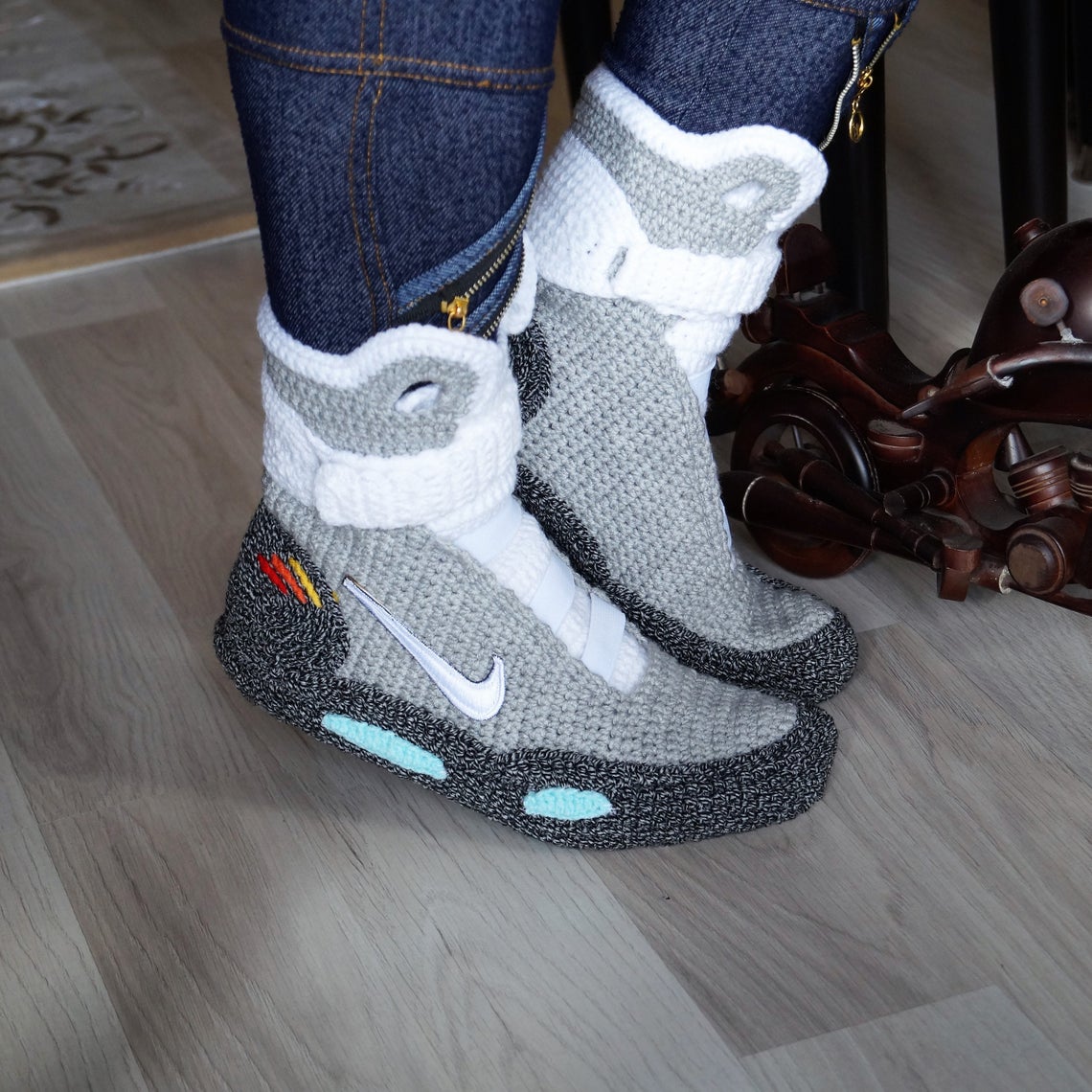 Back to the Future Nike Air Mag Knitted Slippers