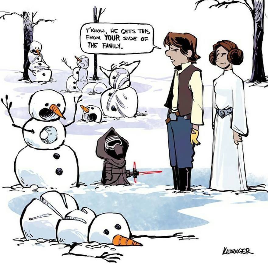 Star Wars Calvin and Hobbes Fan Art featuring Kylo Ren