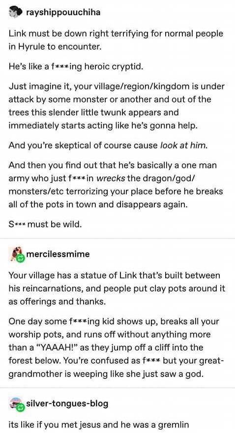 Link from The Legend of Zelda is Terrifying