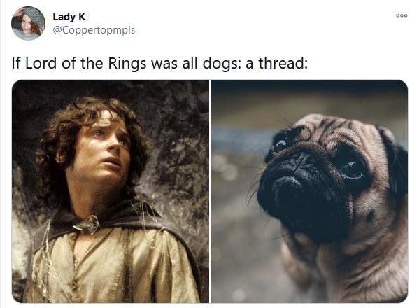 Lord of the Rings Characters as Dogs