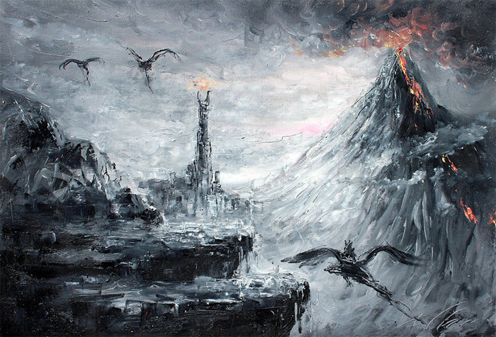 Dempsey uitglijden Fabrikant Lord of the Rings Oil Paintings