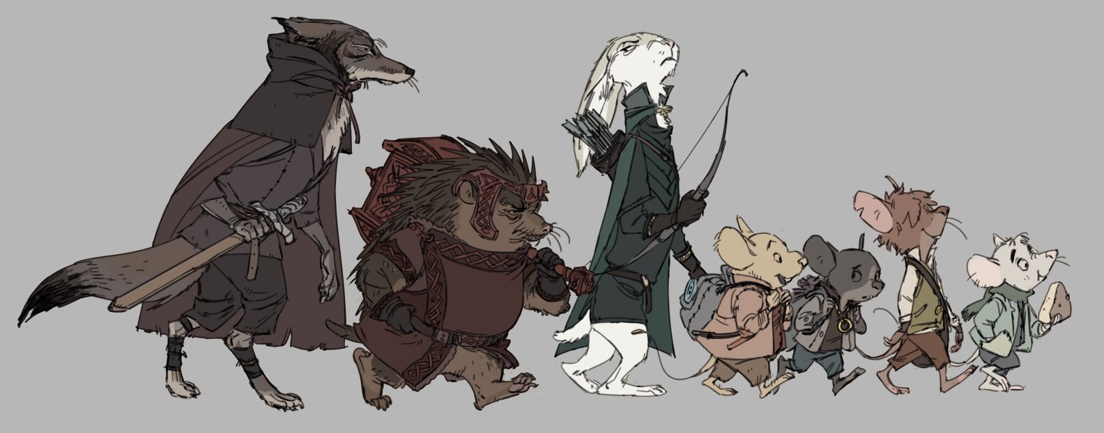 Lord of the Rings With Little Animals Fan Art