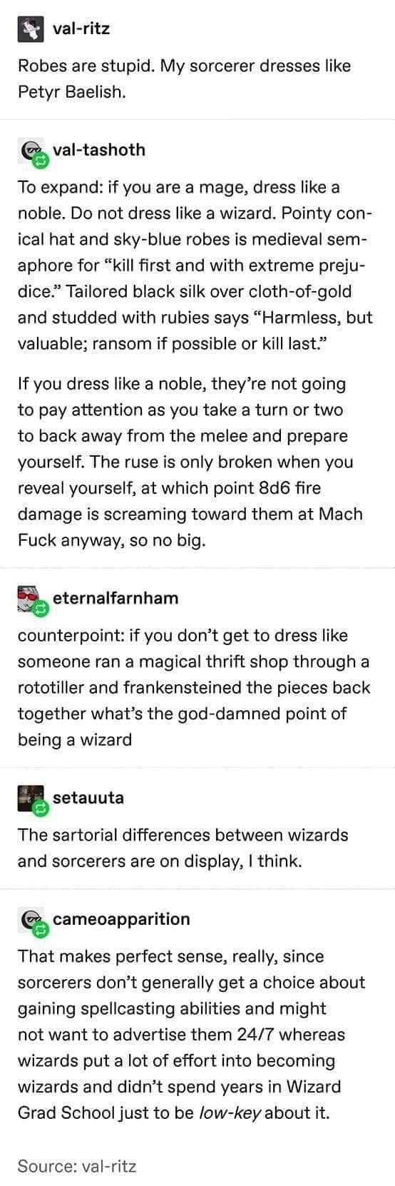 How a Mage Should Dress