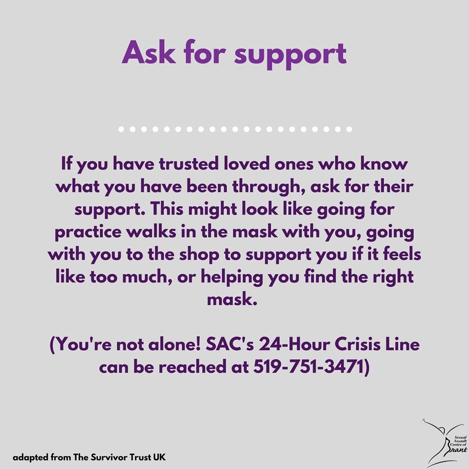 Tips for Survivors Who Find Wearing Masks Challenging