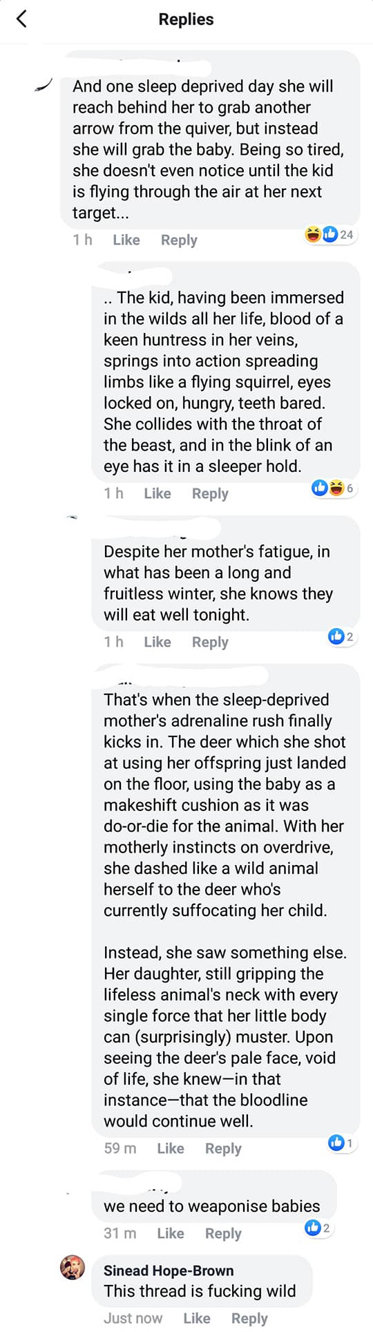 Hilarious Thread About Mom Who Hunts With Her Baby