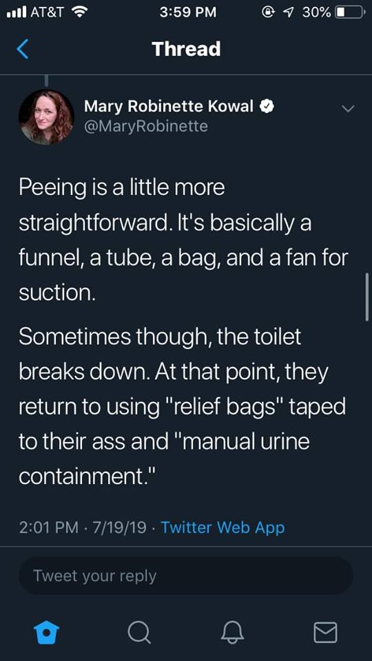 Peeing in Space