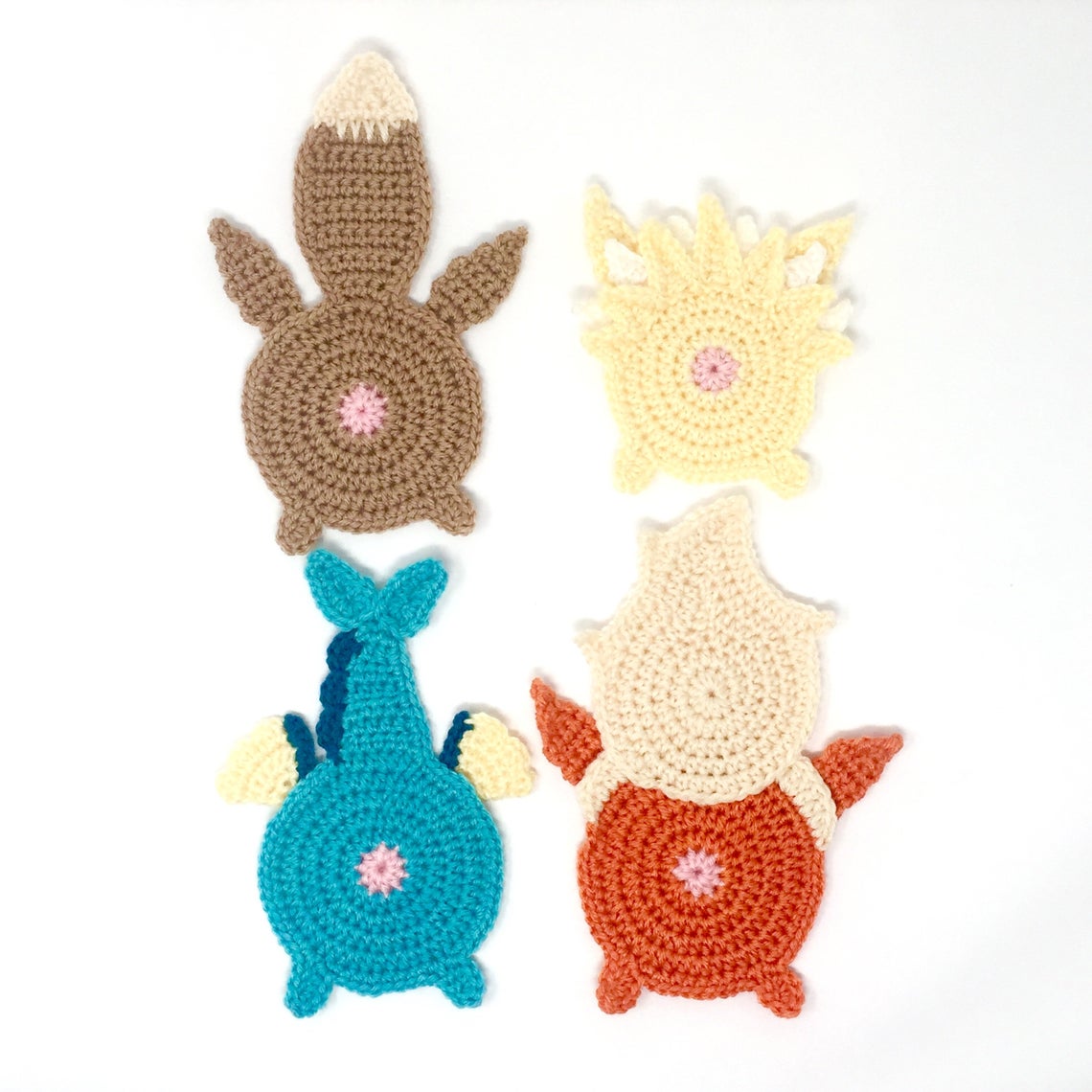 Pokemon Butt Coasters Crochet Patterns
