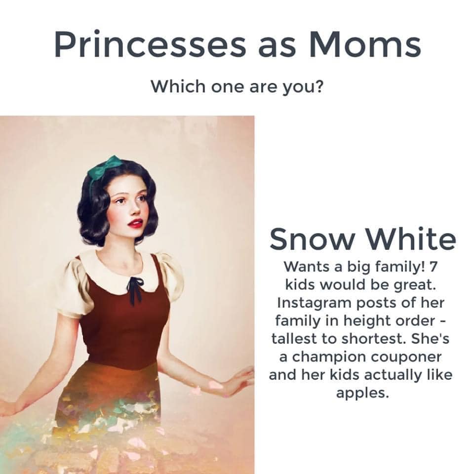 Disney Princesses as Moms