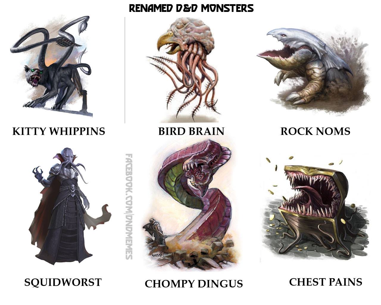 Renamed Dungeons & Dragons Monsters