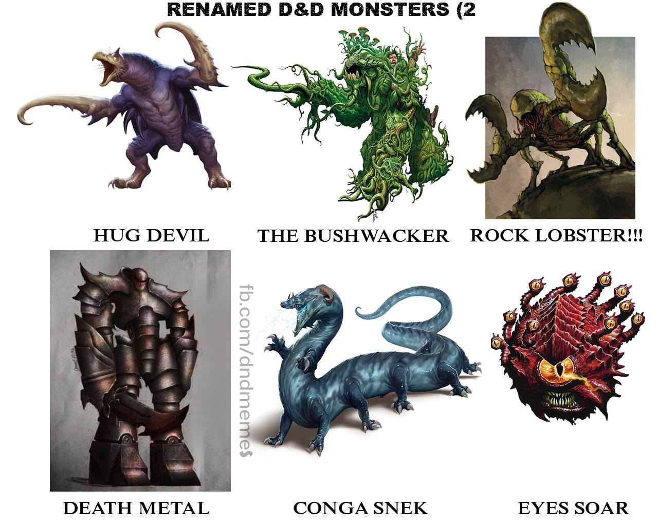Renamed Dungeons & Dragons Monsters