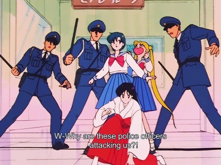 Sailor Moon Get Attacked By Cops