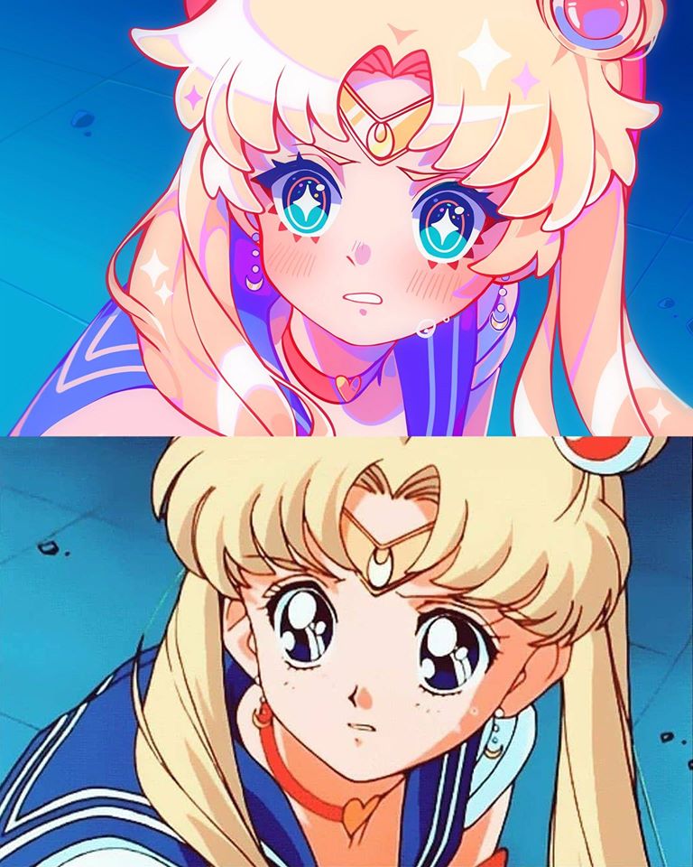 Sailor Moon Fan Art Screenshot Redraws
