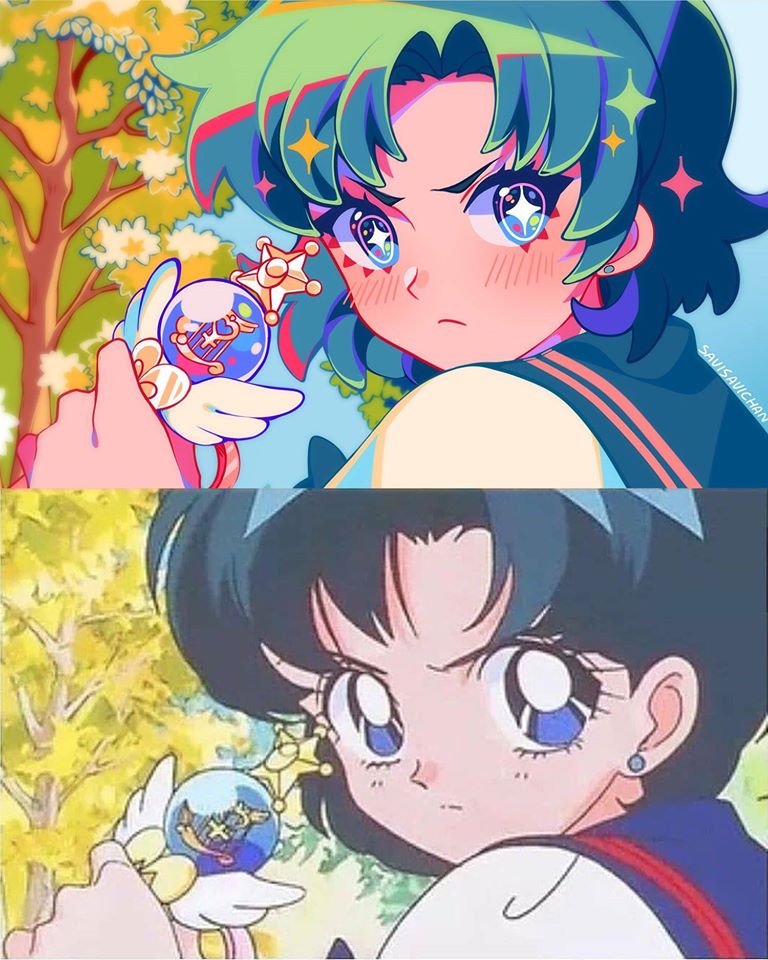 Sailor Moon Fan Art Screenshot Redraws