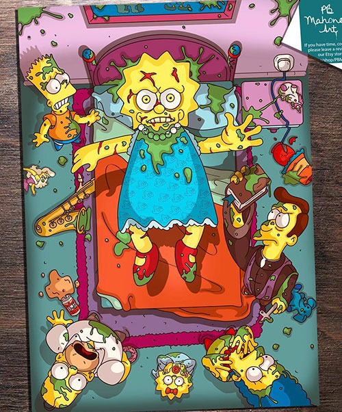 Simpsons Horror Mashup Fan Art