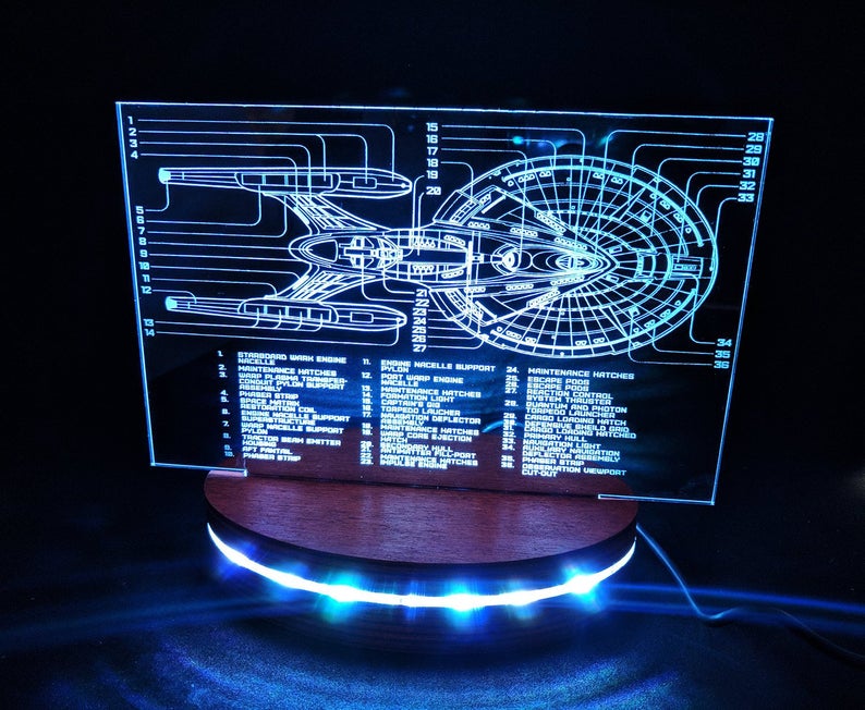 Star Trek Ship Schematic Light