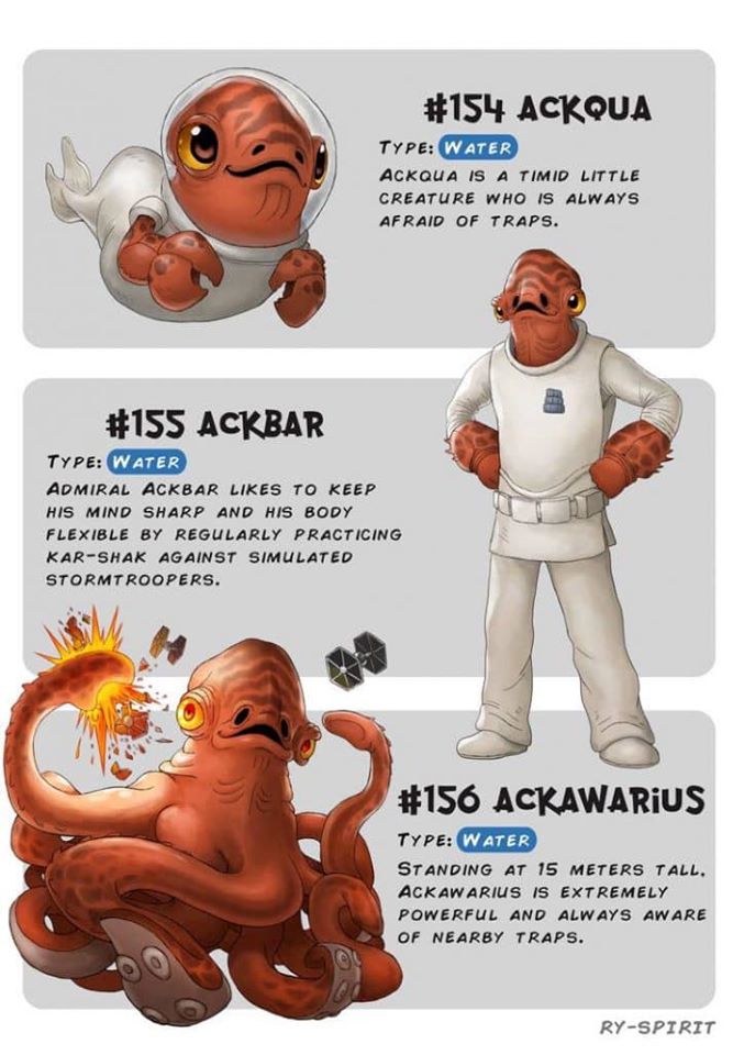 Star Wars Characters as Pokemon Evolutions