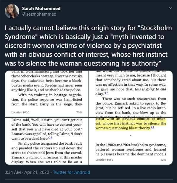 Stockholm Syndrome Is a Misogynistic Lie
