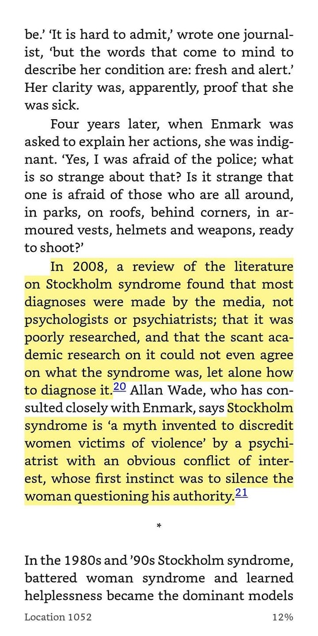 Stockholm Syndrome Is a Misogynistic Lie