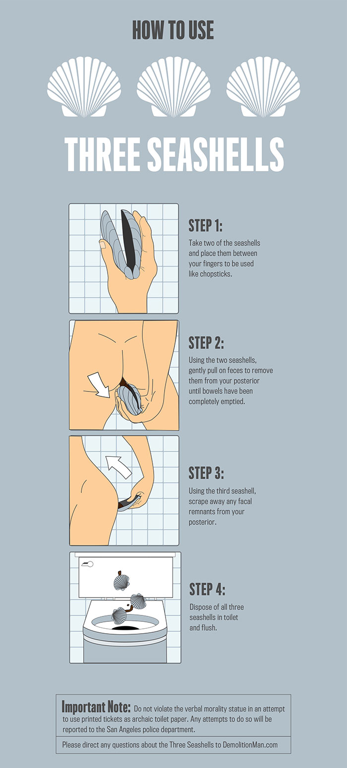 How to Use the Three Seashells From Demolition Man