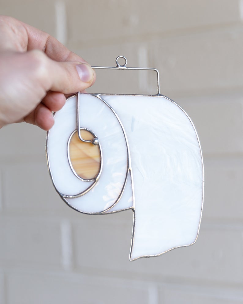 Toilet Paper Stained Glass Suncatcher