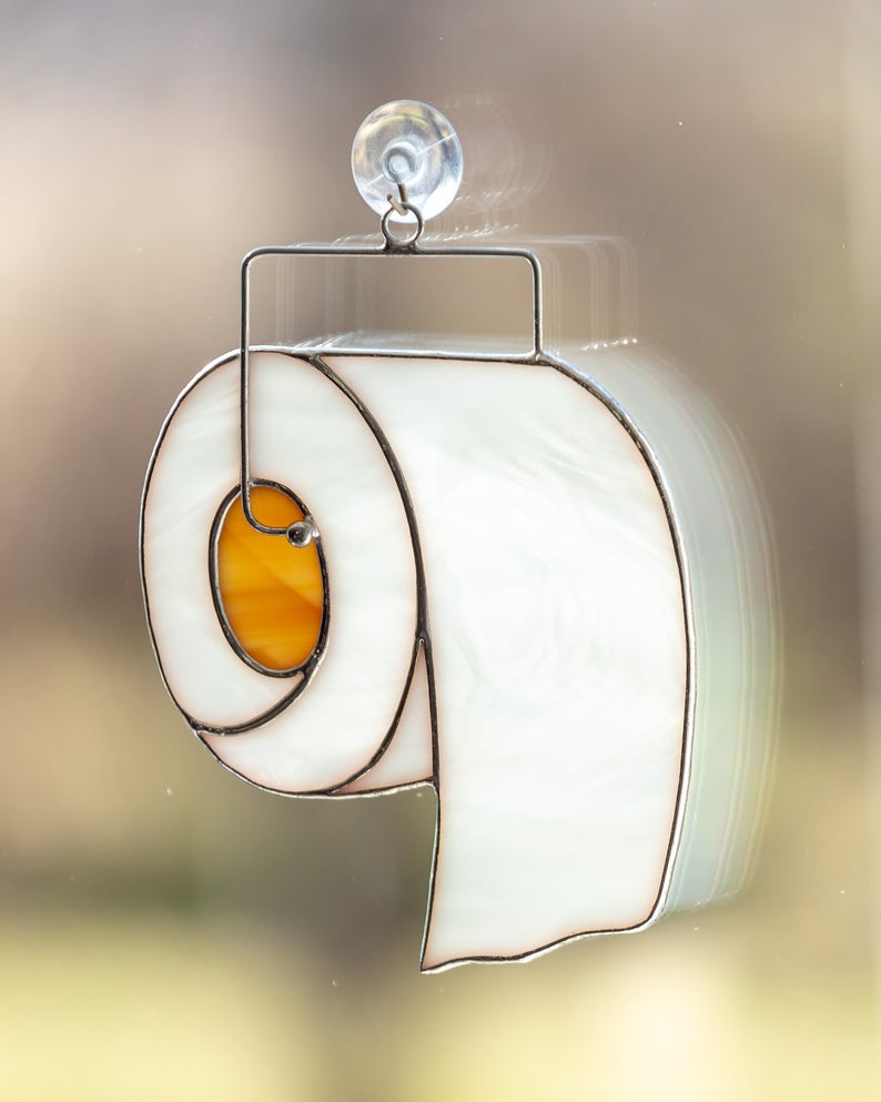 Toilet Paper Stained Glass Suncatcher