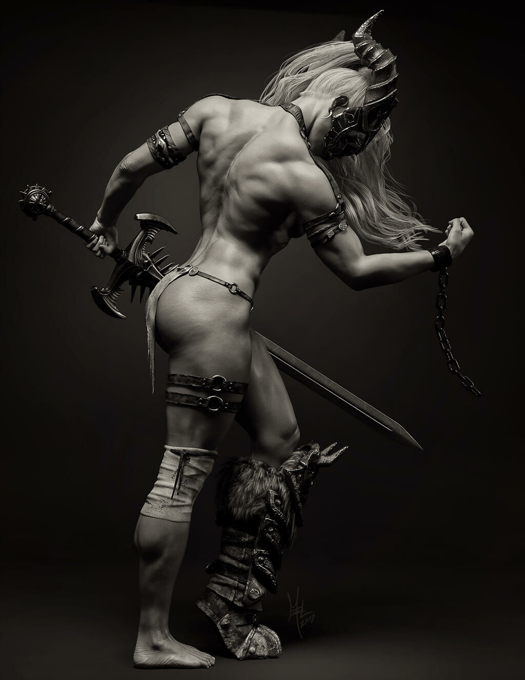 Badass Warrior Women 3D Art