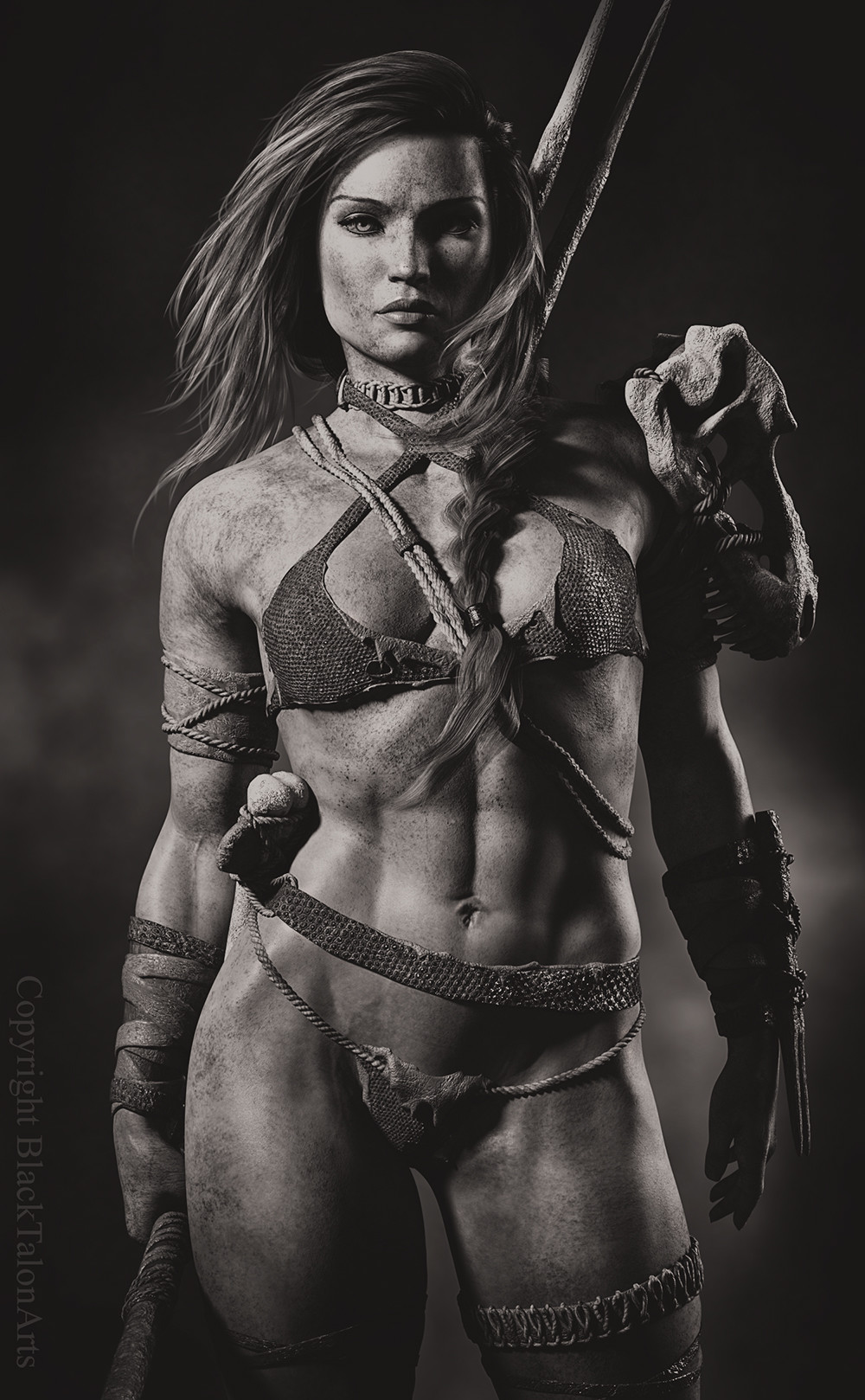 Badass Warrior Women 3D Art