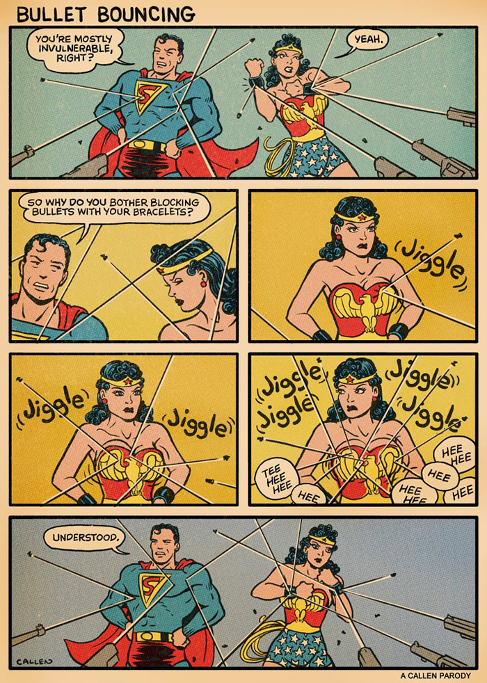 Wonder Woman Bullet Bouncing Comic