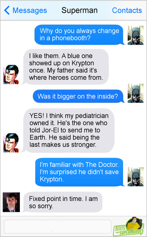 Batman v Superman Texts