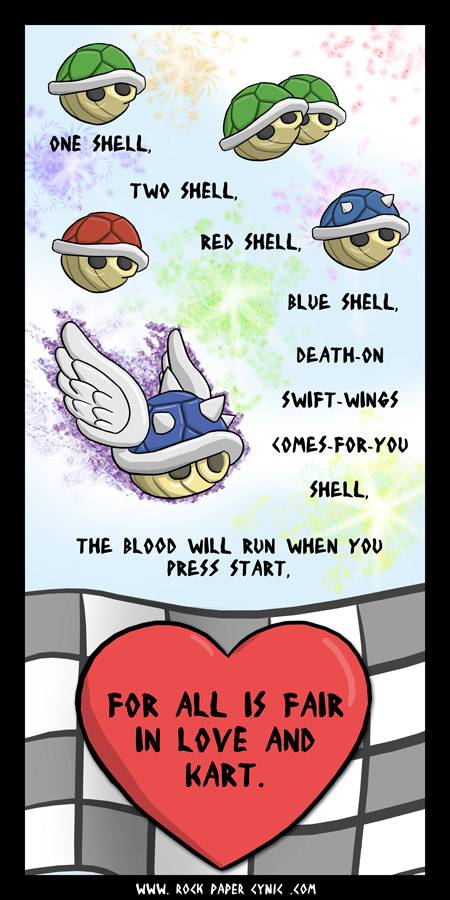 One Shell, Two Shell, Red Shell, Blue Shell Comic
