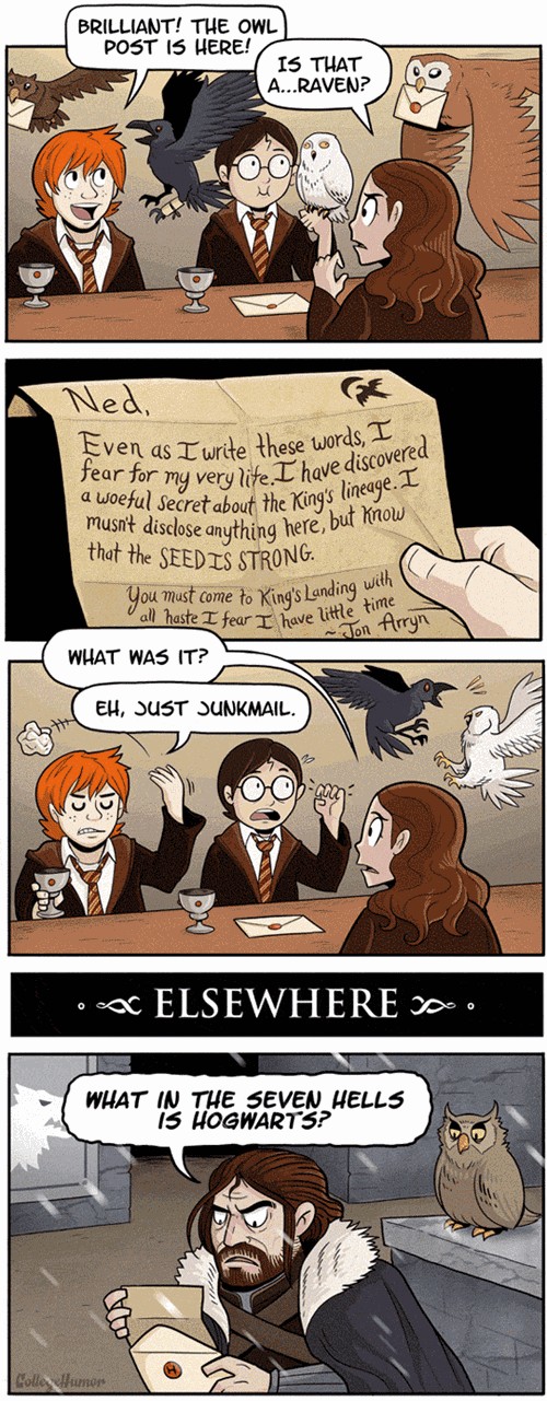 Harry Potter/Game of Thrones Comic - Hogwarts Should Just Get Mailmen