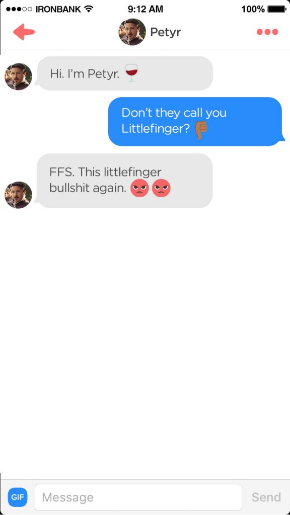 Game of Tinder - If GoT Characters Used Tinder