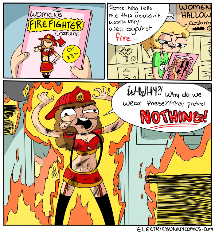 Hot Halloween Sexy Firefighter Comic