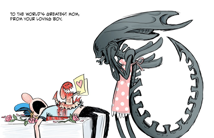 Mothers Day Alien Comic