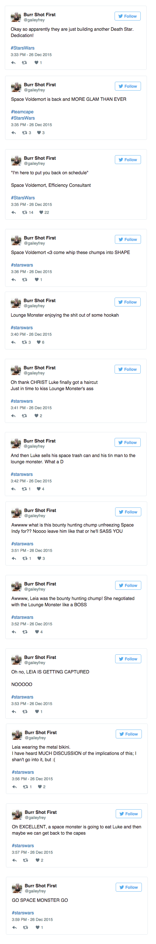 Hilarious Live Tweets From Girl Watching Star Wars For The First Time