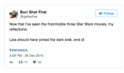 Hilarious Live Tweets From Girl Watching Star Wars For The First Time