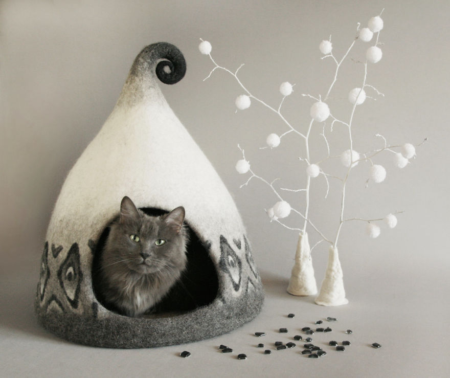 Felt Fairytale Cat Houses