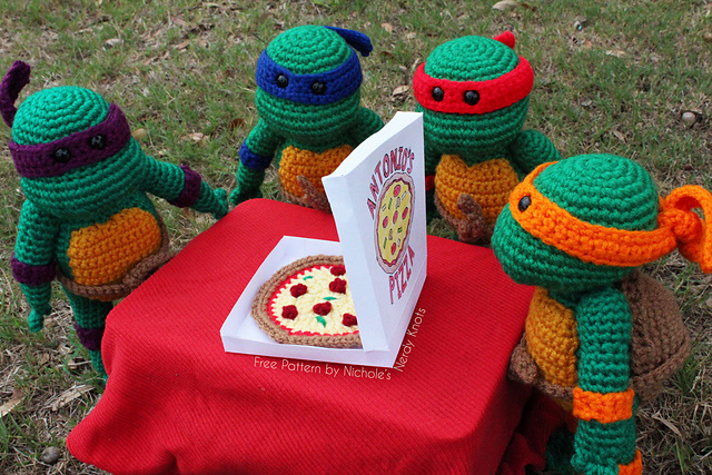 Crocheted Teenage Mutant Ninja Turtles