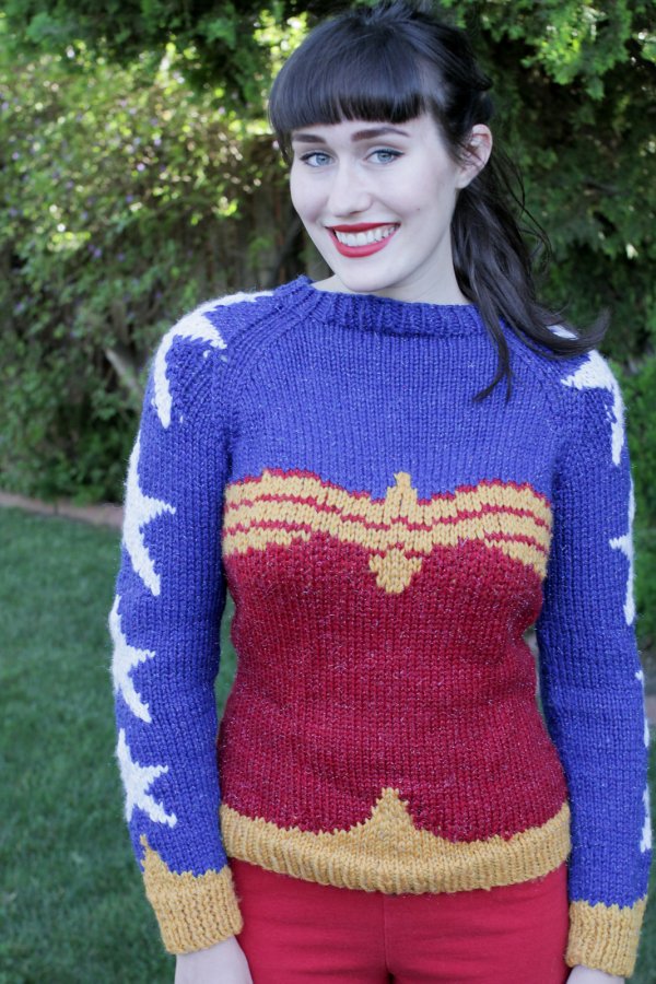 Knitted Wonder Woman Sweater
