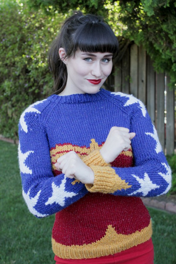 Knitted Wonder Woman Sweater