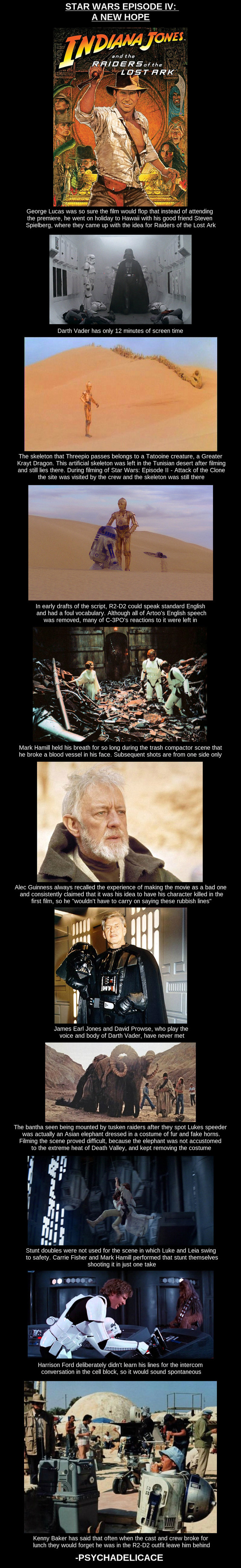 Star Wars Episode IV: A New Hope Facts