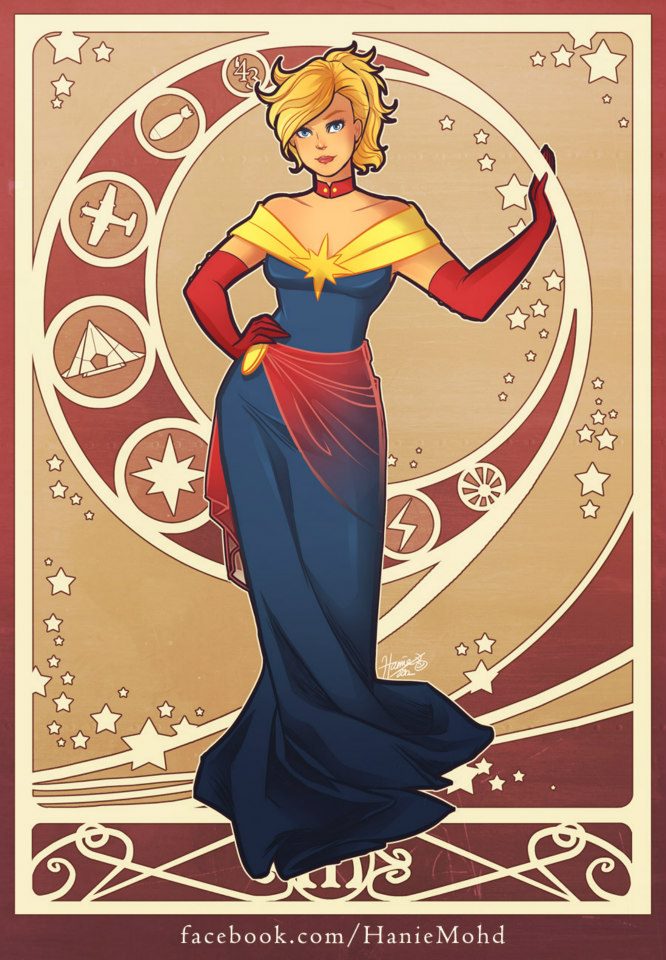 Art Nouveau Female Superheroes